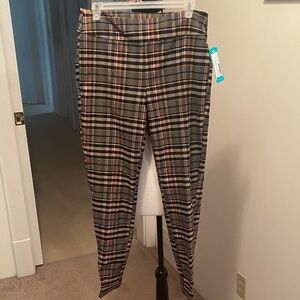 Tribal Plaid Pants with Red and Black